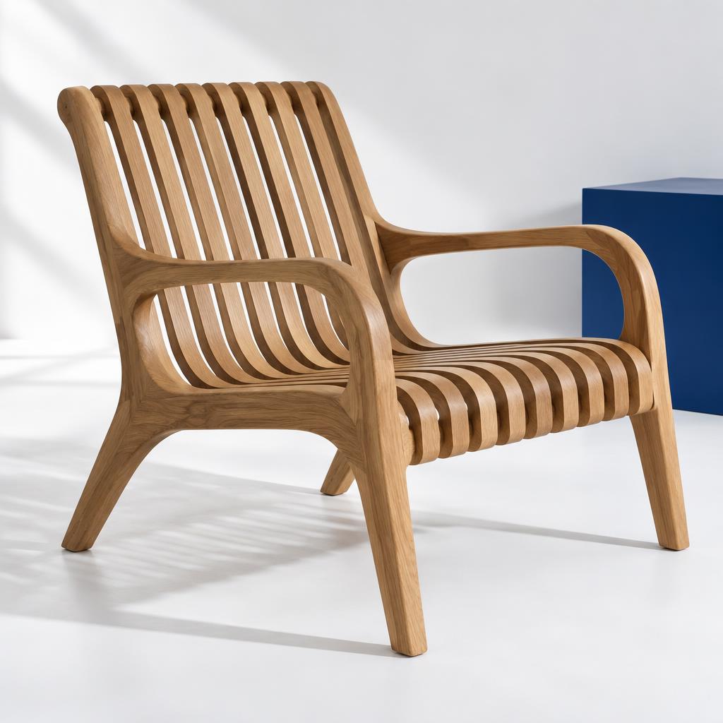Noma Slatted Lounge Chair